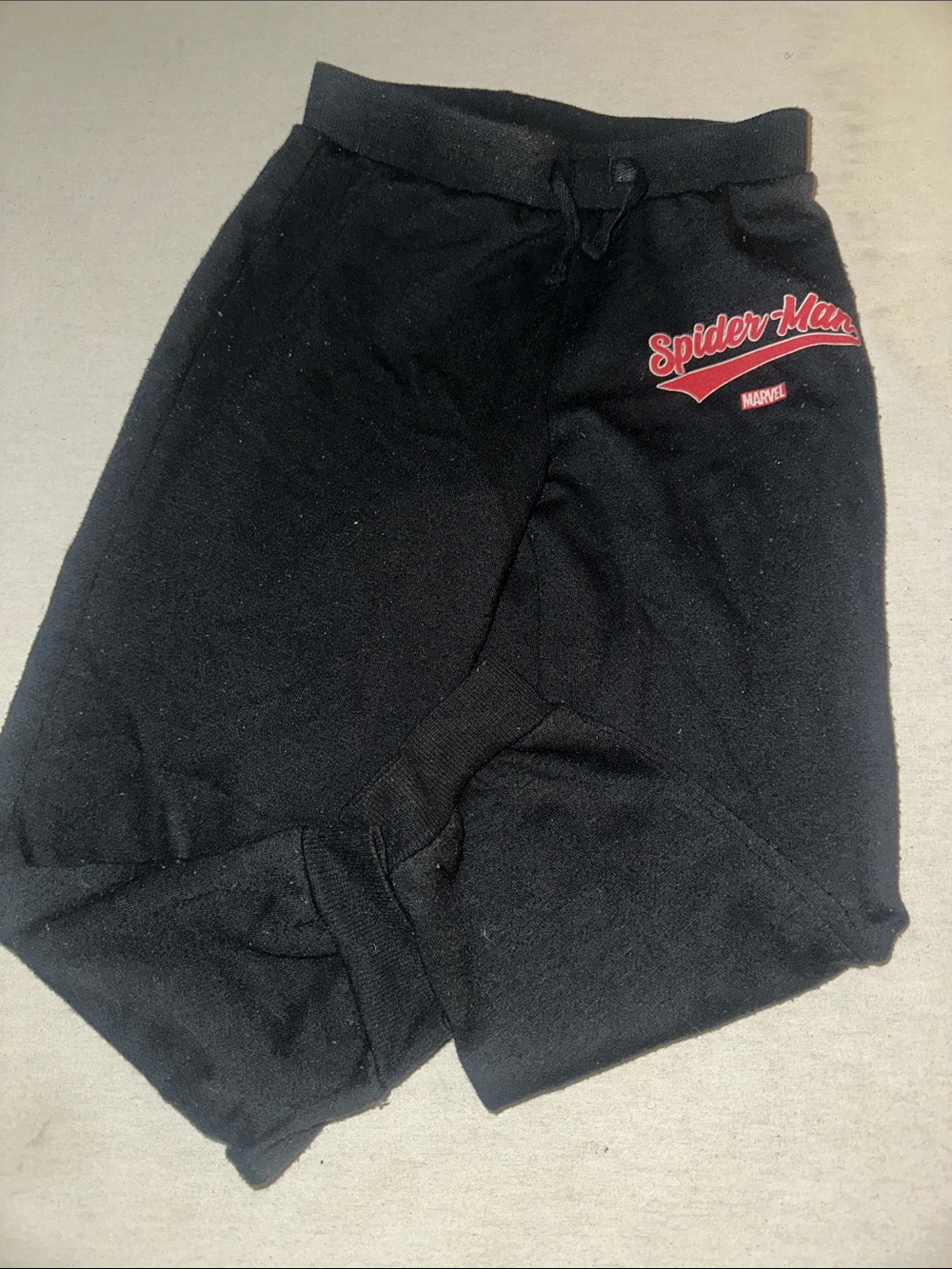 Kids Size 5 Marvel Spider-Man Black and Red Kids Joggers